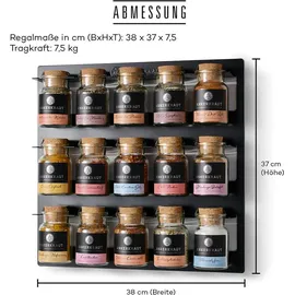 Ankerkraut Gewürzregal 15er 0 x 0 x 0 cm Schwarz