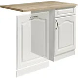 WIHO KÜCHEN Spülenschrank »Linz« 110 cm breit, Tür & Sockel für Geschirrspüler, in Landhaus-Optik weiß