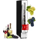 Klarstein - Weinkühlschrank, 1 Zonen Getränkekühlschrank, Kleiner Einbau-weinschrank Schmal, 20l Wein-kühlschrank Mit Glastür, Indoor/outdoor Flaschenkühlschrank, Wine Fridge 5-22°c, 7 Flasche