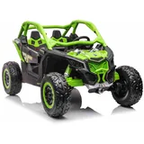 BoGi Elektro-Kinderauto Can-am Maverick UTV Buggy Kinderfahrzeug 24V 2x240W EVA Ledersitz grün