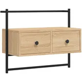 vidaXL TV-Wandschrank Sonoma-Eiche 60,5x30x51 cm Holzwerkstoff