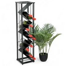 DanDiBo Ambiente Weinregal 96693 Stehend 40 x 12 x 100 cm Schwarz