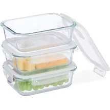 Relaxdays Frischhaltedose 1040 ml 3 St.