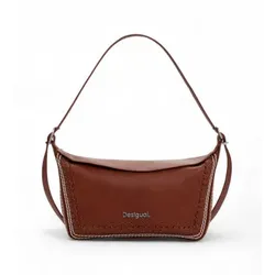 Desigual für Damen. 25SAXP52 Braune Tasche mit geflochtenen Details (OSFA), Lässig, Polyurethan