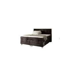 Fun Möbel Boxspringbett Dunkelbraun, Textil, 160x200 cm, Schlafzimmer, Betten, Boxspringbetten
