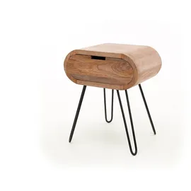 KAWOLA BAEL Beige Mangoholz 1 Schublade