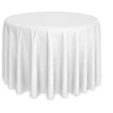 Lann's Linens Runde Premium-Tischdecke für Hochzeit/Bankett/Restaurant, Polyester-Tischdecke, 304,8 cm, Weiß