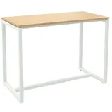 Paperflow meet powered by PAPERFLOW Stehtisch easyDesk buche rechteckig, Vierkantrohr weiß, 150,0 x 75,0 x 110,0 cm