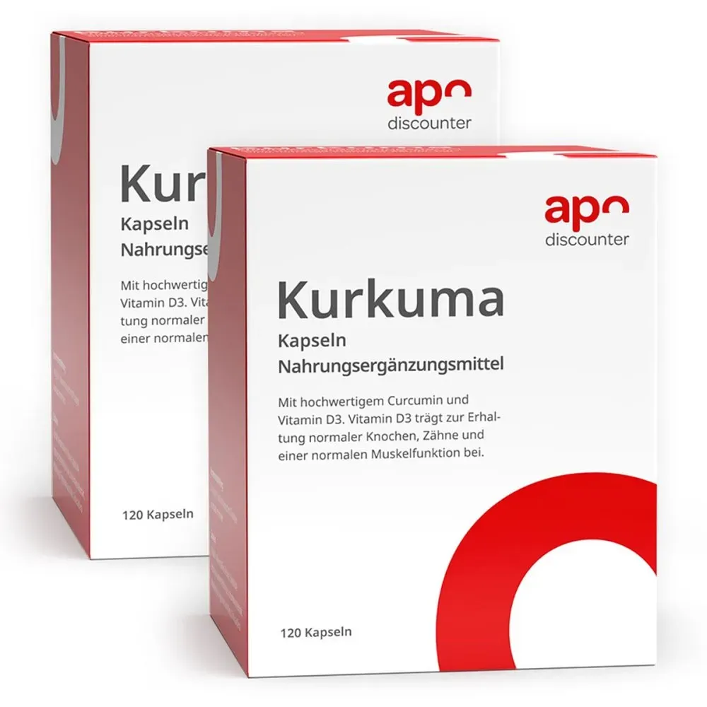 Kurkuma Kapseln mit Vitamin D3 von apodiscounter