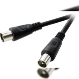 SpeaKa Professional Antennen Anschlusskabel [1x Antennenstecker 75 Ω - 1x Antennenbuchse 75 ?] 2.50 m 75 dB Schwarz