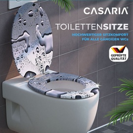 CASARIA Toilettensitz Waterdrops mit Absenkautomatik