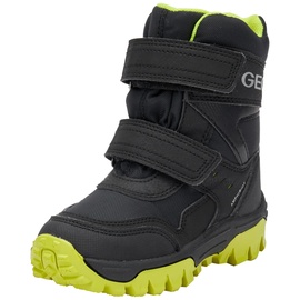 GEOX J Himalaya Boy B ABX Ankle Boot, Black/Lime, 26 EU