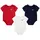 Nike Sportswear Body für Babies (Packung, 3-tlg) im praktischen 3er-Pack, mit Rundhalsausschnitt, für Babys rot 68 (6)