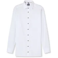 Olymp Businesshemd OLYMP "OLYMP Luxor, modern fit, New Kent", Herren, Gr. 46, Normaler Arm, weiß, 100% Baumwolle, Hemden