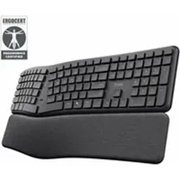 Trust Keyra Ergo Multi Wrls Keyboard Us - Schwarz