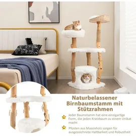 Costway Kratzbaum 124 cm weiß