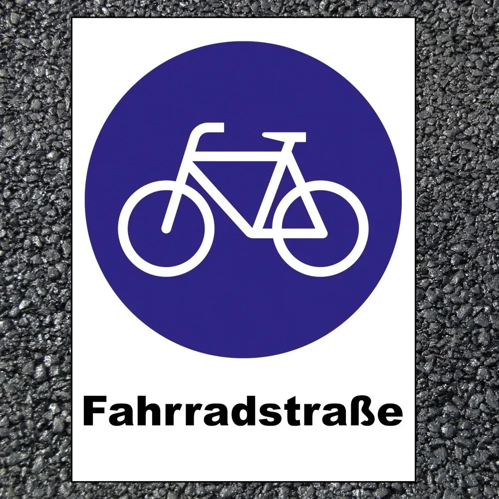 BORNIT Verkehrszeichen VZ 244.1 Fahrradstraße - 1000x1000mm