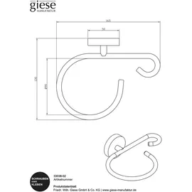 Giese Gifix Uno Föhnhalter, 33038-02,