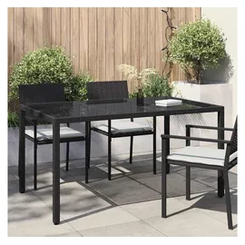 vidaXL Gartentisch 150 x 90 x 75 cm Schwarz