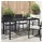 vidaXL Gartentisch 150 x 90 x 75 cm Schwarz
