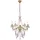 NÄVE Pendellampe Kronleuchter Hängeleuchte gold Kristalle Wohnzimmerlampe H 85 cm