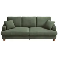 NAIMP 3-Sitzer Bequeme Cord Loveseat Sofa mit Federkissen für Wohnzimmer, Büro Couch grün