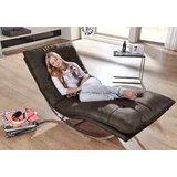 W.Schillig Relaxliege daily dreams Polyester 75 x 85 x 169 cm Braun mit Kissen