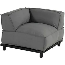 Schöner Wohnen Vlieland Eckmodul mid Grey - Schwarz