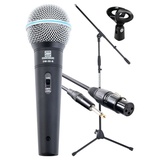 Pronomic Superstar Mikrofonset Mikrofon, Stativ+ XLR-Klinkenkabel