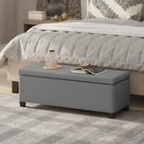 Homcom Sitzbank Polsterbank Grau 42 x 40 x 112 cm