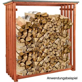 DEMA Brennholzregal Holz bis 40 cm Holz Länge Braun