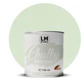 Chalky Möbelfarbe Kreidefarbe für Möbel 750 ml / 1,05 kg (Hellgrün), matt finish In- & Outdoor Kreide-Farbe für Shabby-Chic, Vintage Look, Landhaus Stil Möbel streichen