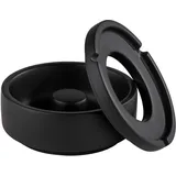 APS Windaschenbecher "ELEMENT", mit möbelschonender Unterseite, Beton, Schwarz, Ø 10,5 cm