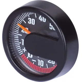 HR Autocomfort Raumthermometer Auto KFZ rundes Bimetall Thermometer 44 mm selbstklebend justierbar schwarz