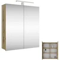 Planetmöbel Badezimmerspiegelschrank Spiegelschrank Merkur (Spiegelschrank Gäste WC 60x67x16 cm,