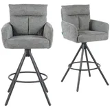dubi möbel Barhocker Lio 54 x 103 x 57 cm Grau/Schwarz