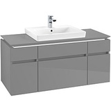 Villeroy & Boch Legato Waschtischunterschrank B683L0FP 120x55x50cm, mit LED-Beleuchtung, Glossy Grey