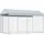 vidaXL Hundezwinger 382 x 192 x 225 cm Stahl Blau/Silber