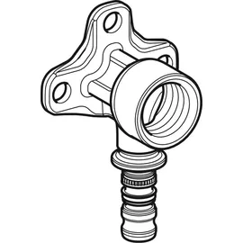 Geberit Anschlusswinkel Mepla d= 26mmxRp 3/4x52mm, 90Grad, Rotguss