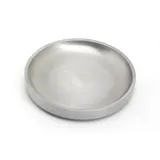Kerzenteller Kerzenteller, Dekoteller Alu Silber matt satiniert Ø 10 cm für Kerzen, Taufkerzen, Hochzeitskerzen