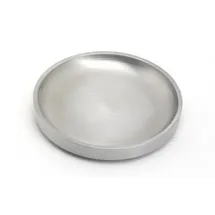 Kerzenteller Kerzenteller, Dekoteller Alu Silber matt satiniert Ø 10 cm für Kerzen, Taufkerzen, Hochzeitskerzen