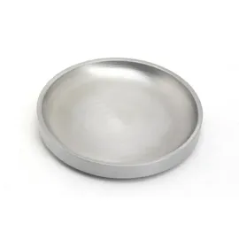 Kerzenteller Kerzenteller, Dekoteller Alu Silber matt satiniert Ø 10 cm für Kerzen, Taufkerzen, Hochzeitskerzen