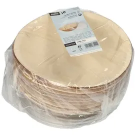 Papstar Palmblatt-Schale eckig beige 5 cm x 14 cm x 20 cm 400 ml 10-teiliges Set
