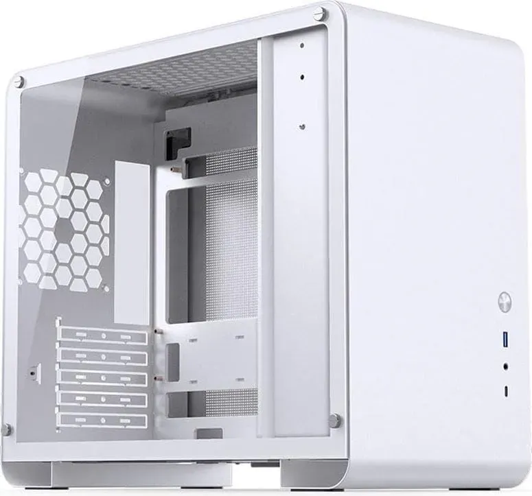 Jonsbo U4 Mini Micro-ATX-Gehäuse, Tempered Glass (mATX, Mini ITX), PC Gehäuse, Weiss