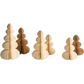 Beliani Weihnachtsbaum 14/19/25 cm Braun/Beige