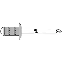 Gesipa PolyGrip Blindniete Alu/Nirosta 4 x 10 RAL 9006 Weißaluminium