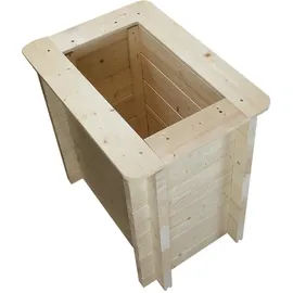TIMBELA Hochbeet 58 x 38 x 57 cm Beige