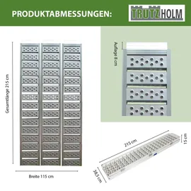 Baumarktplus DREIBREIT By TRUTZHOLM 3-Fach Auffahrrampe Klappbar Länge 215cm
