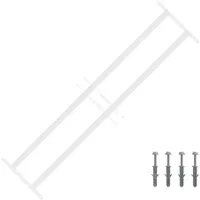 vidaXL Sicherheitsgitter für Fenster mit 2 Querstangen 3 pcs 63-114 cm Weiß