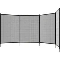 Teichzaun, 365 X 126 Cm Gartenzaun, 4er Set Dekorative Poolzaun Mit Fuß Steckzaun Für Terrasse, Balkon, Mesh, Schwarz